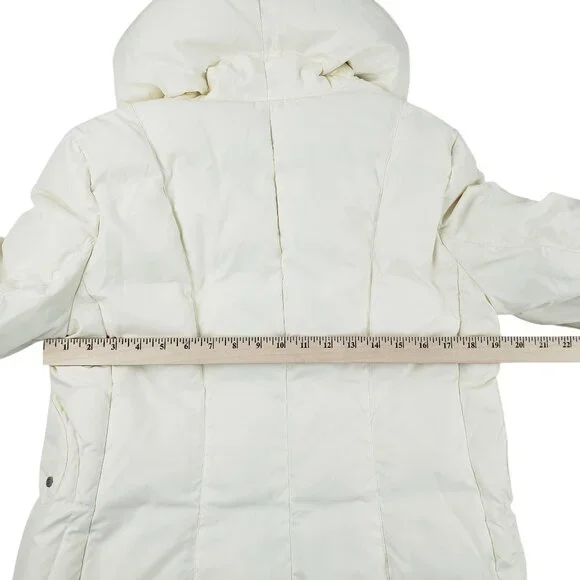 Cole Haan Women's Large Fill 80% Down, 20% Feather Coat Ivory Cream Jacket EUC - Picture 14 of 16